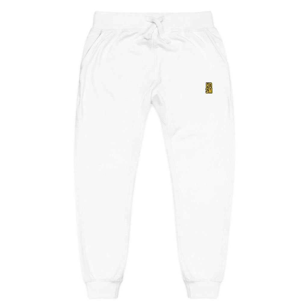 HDSM Embroidered Minimalist Bear Fleece Sweatpants — Cozy Casual Lounge Joggers