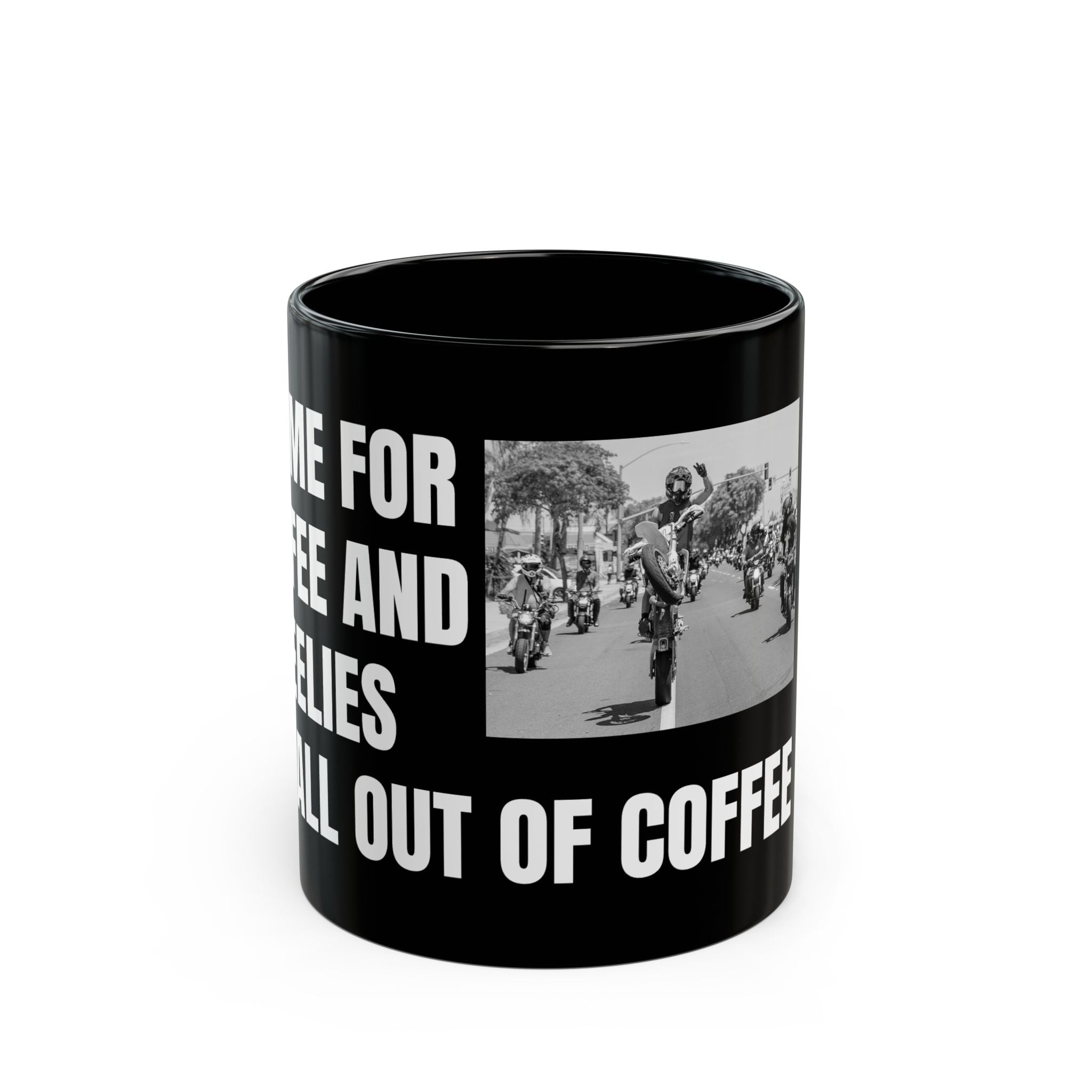 HDSM Coffee Lovers Black Mug with Fun Graphics