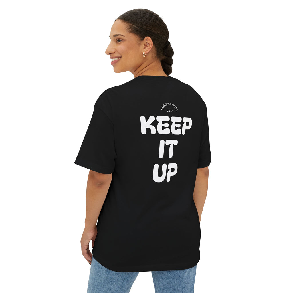 HDSM Keep It Up - Unisex Oversized Boxy Tee - 'Keep It Up' Motivational Shirt, Casual Fashion, Gift for Him/Her, Everyday Wear, Relaxed Style