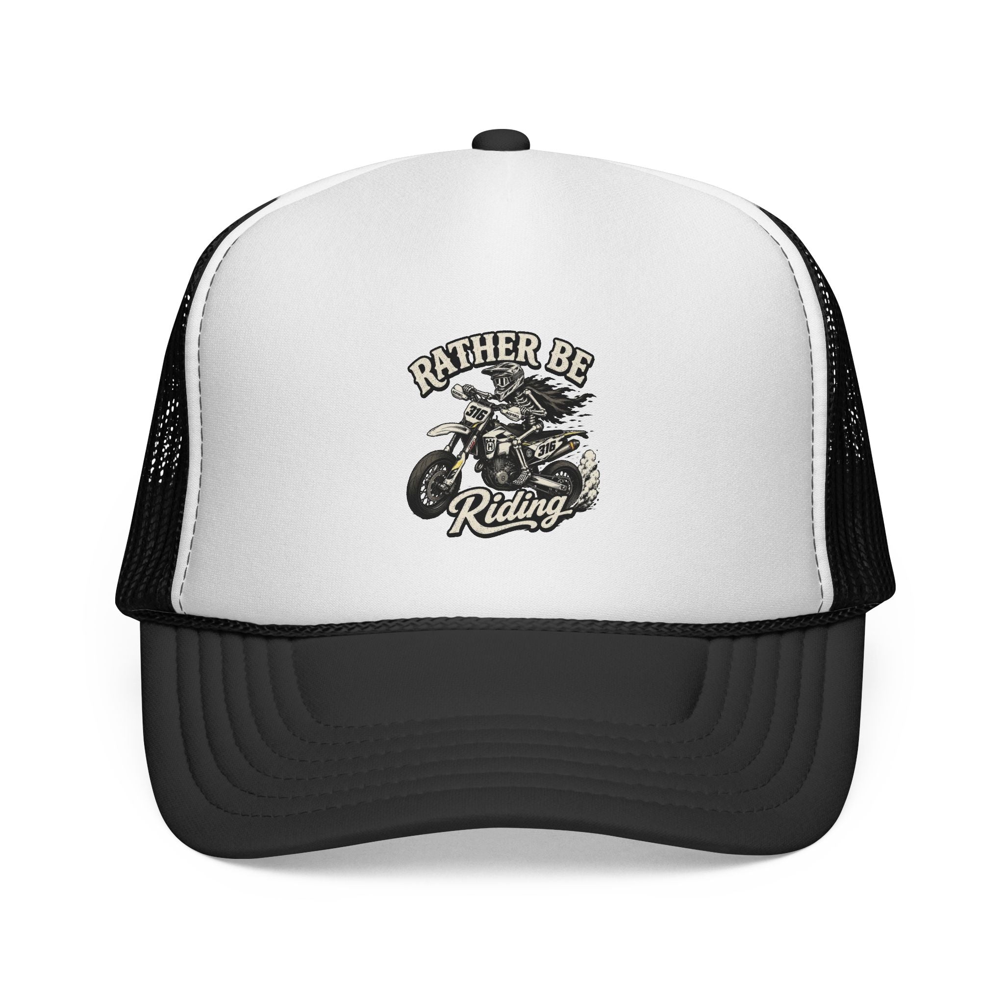 Rather Be Riding Trucker Cap — Motorcycle Rider Mesh Hat