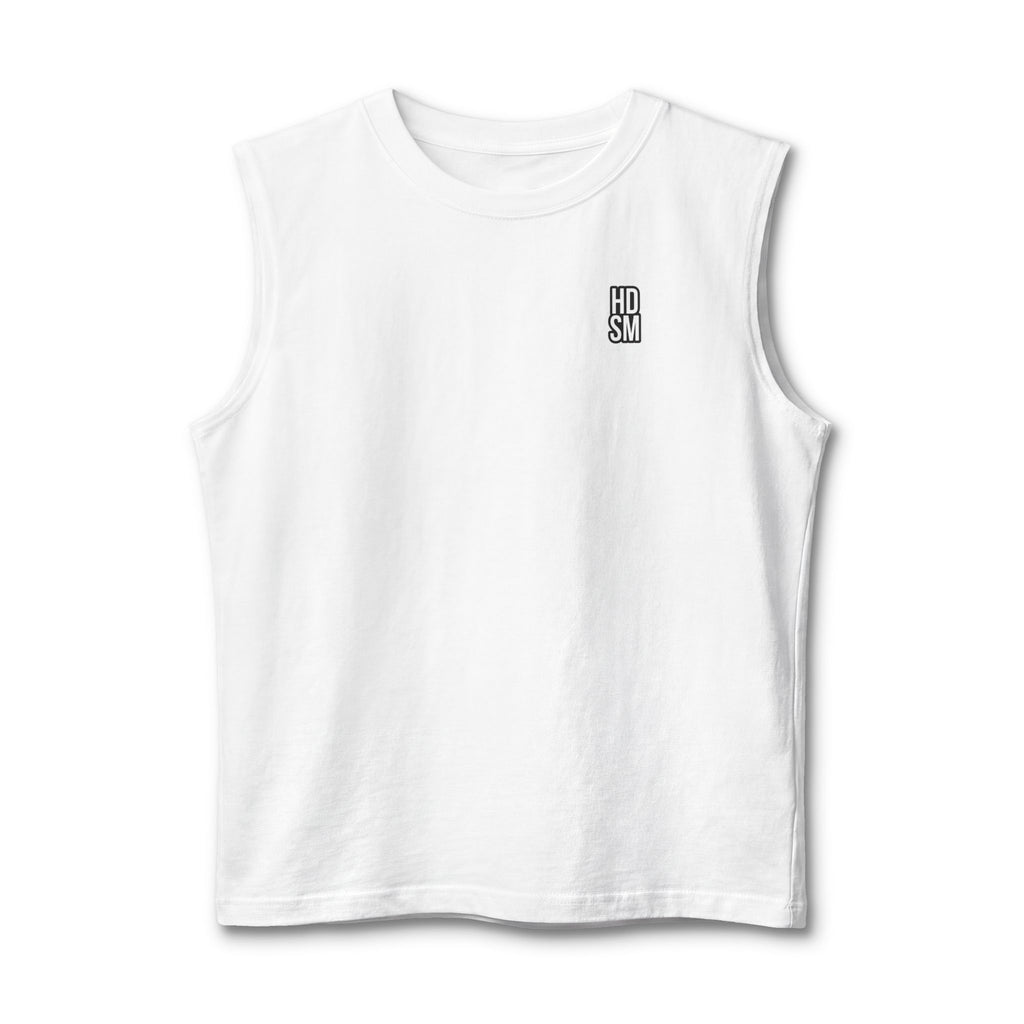 Funny Skeletal Design Muscle Tank — "I've Always Had a Thing for Older Women" Back Print