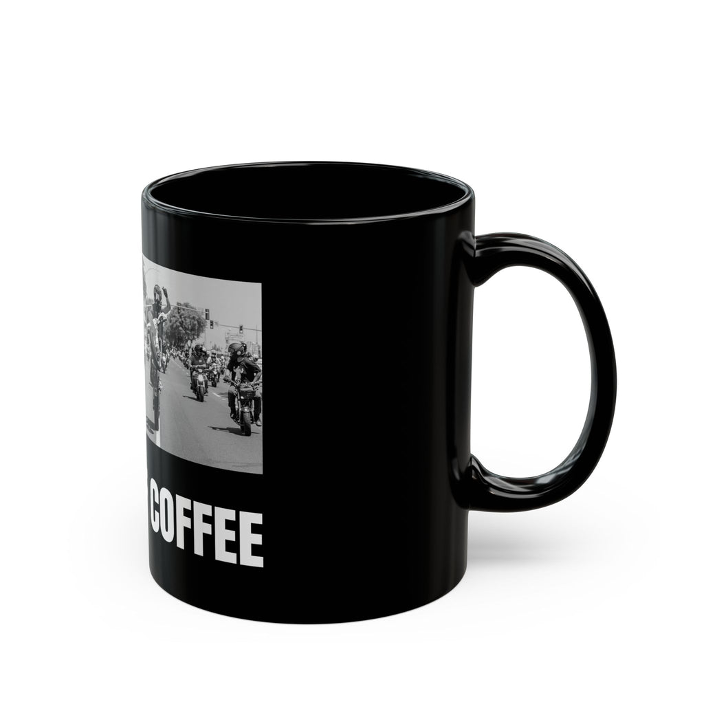 HDSM Coffee Lovers Black Mug with Fun Graphics