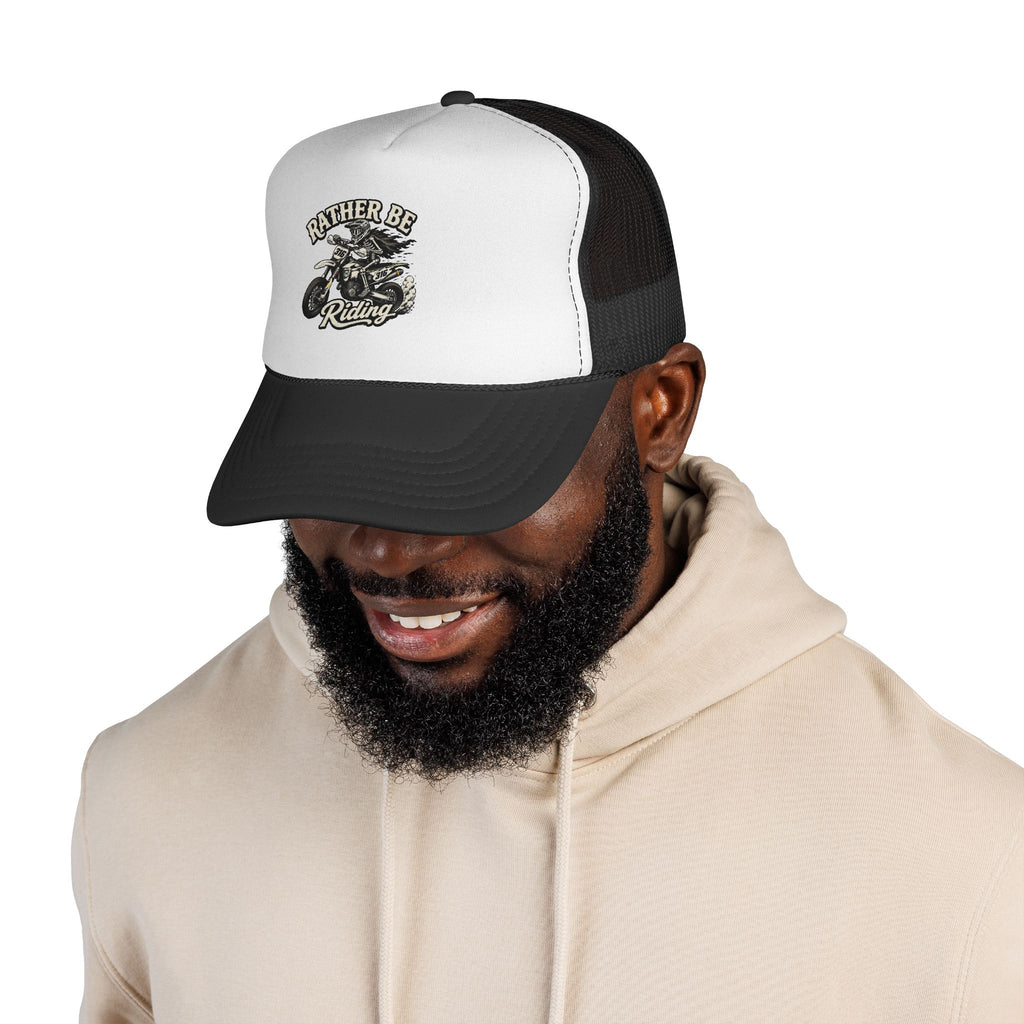 Rather Be Riding Trucker Cap — Motorcycle Rider Mesh Hat