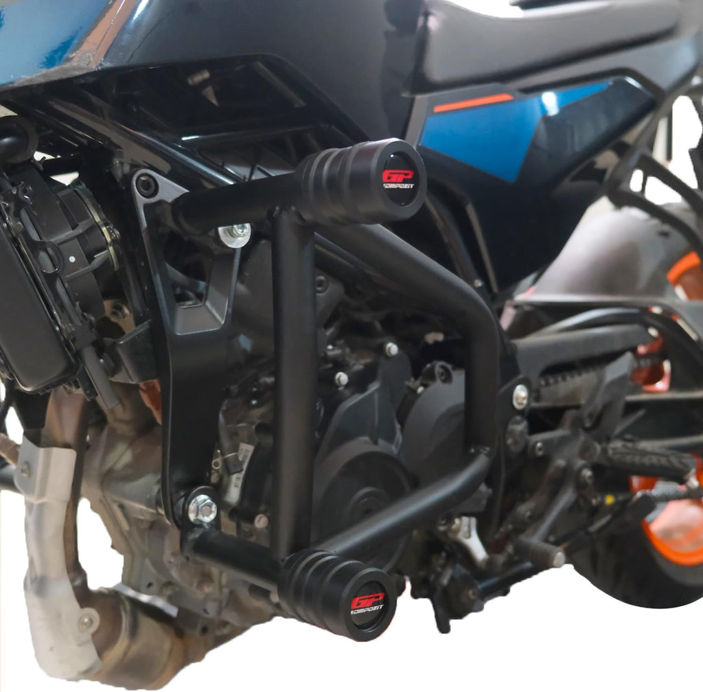 GP Kompozit Engine Guard Crash Bar Protection Black Compatible for KTM 125 Duke / 200 Duke / 250 Duke / 390 Duke 2024-2025
