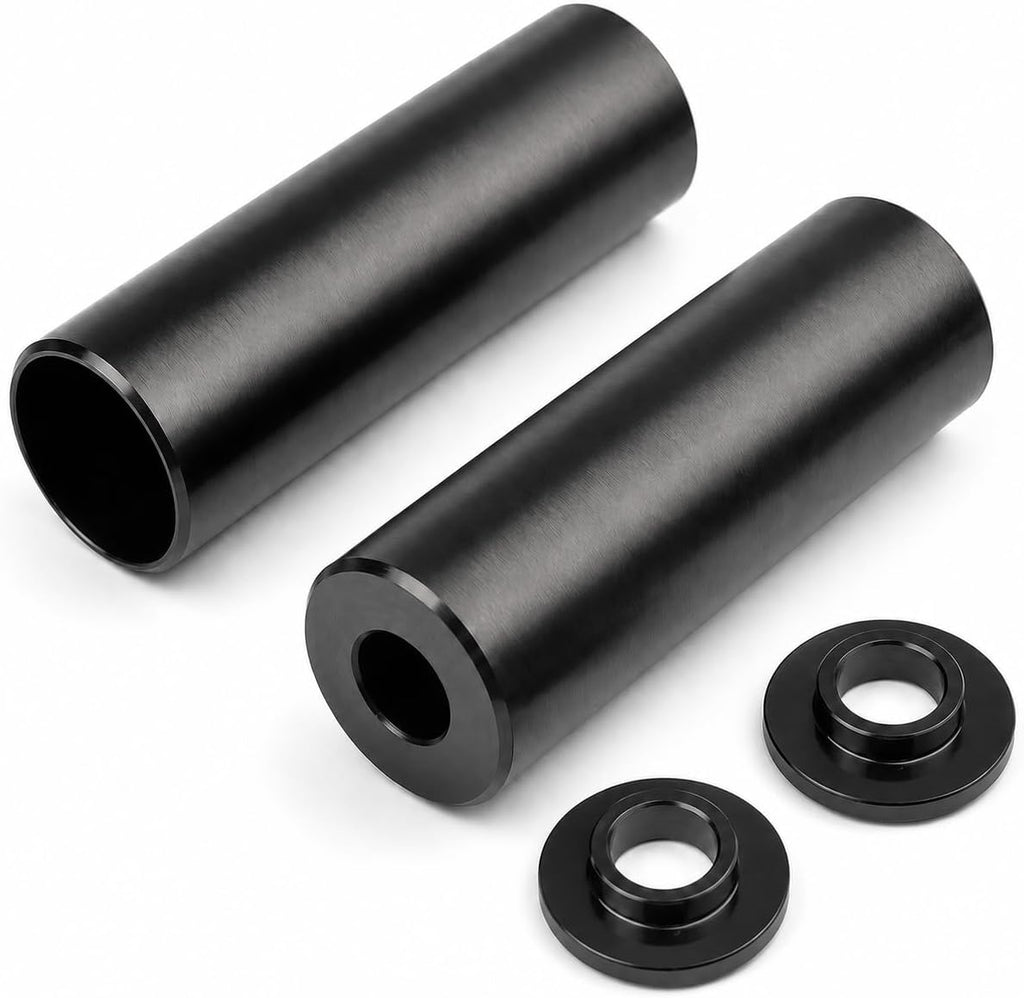 Heavy Duty Steel Stunt Pegs for 14mm & 3/8" (10mm) Axles | 4.3" Length x 1.5" Diameter Bicycle Foot Pegs for Freestyle Grinding, 2 Pack