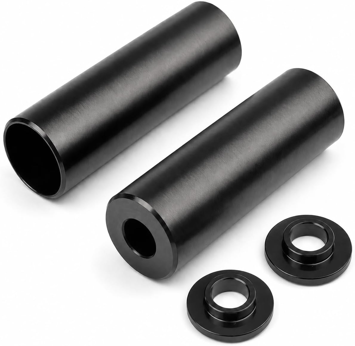 Heavy Duty Steel Stunt Pegs for 14mm & 3/8" (10mm) Axles | 4.3" Length x 1.5" Diameter Bicycle Foot Pegs for Freestyle Grinding, 2 Pack