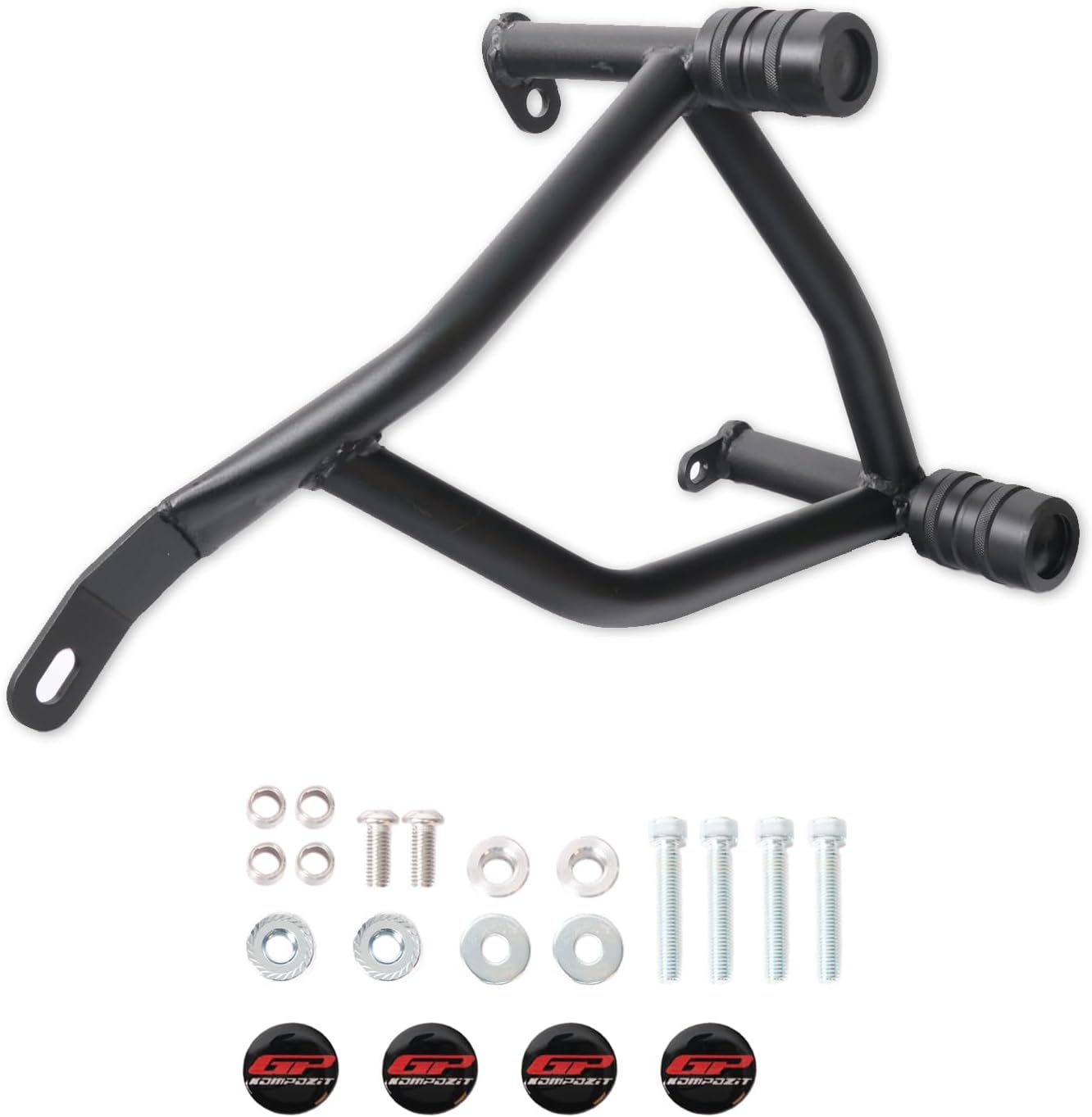 GP Kompozit Engine Guard Crash Bar Protection Black Compatible for KTM 125 Duke / 200 Duke / 250 Duke / 390 Duke 2024-2025
