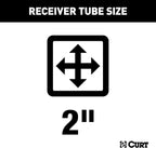 CURT 13449 Class 3 Trailer Hitch, 2-Inch Receiver, Fits Select Tesla Model 3