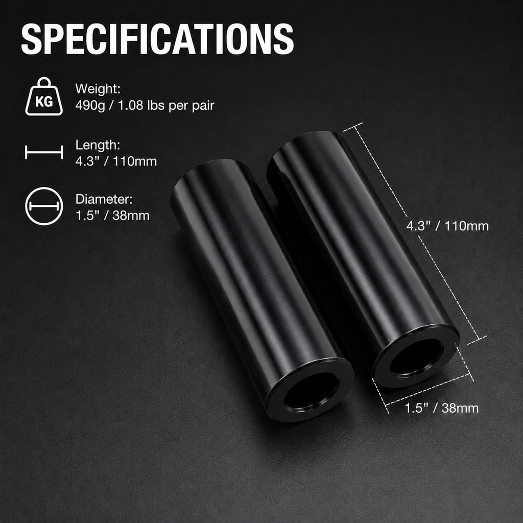 Heavy Duty Steel Stunt Pegs for 14mm & 3/8" (10mm) Axles | 4.3" Length x 1.5" Diameter Bicycle Foot Pegs for Freestyle Grinding, 2 Pack