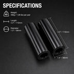 Heavy Duty Steel Stunt Pegs for 14mm & 3/8" (10mm) Axles | 4.3" Length x 1.5" Diameter Bicycle Foot Pegs for Freestyle Grinding, 2 Pack