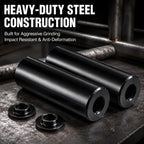 Heavy Duty Steel Stunt Pegs for 14mm & 3/8" (10mm) Axles | 4.3" Length x 1.5" Diameter Bicycle Foot Pegs for Freestyle Grinding, 2 Pack