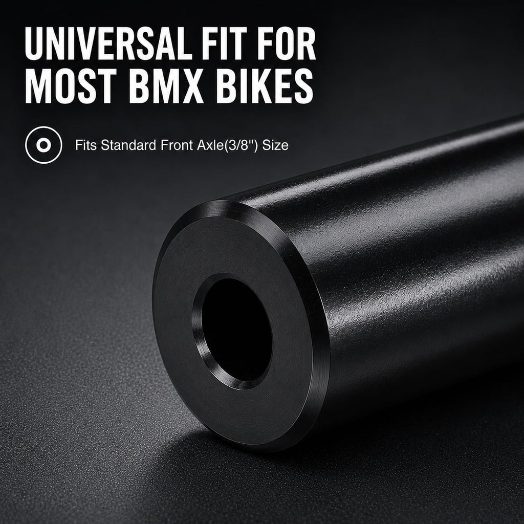 Heavy Duty Steel Stunt Pegs for 14mm & 3/8" (10mm) Axles | 4.3" Length x 1.5" Diameter Bicycle Foot Pegs for Freestyle Grinding, 2 Pack