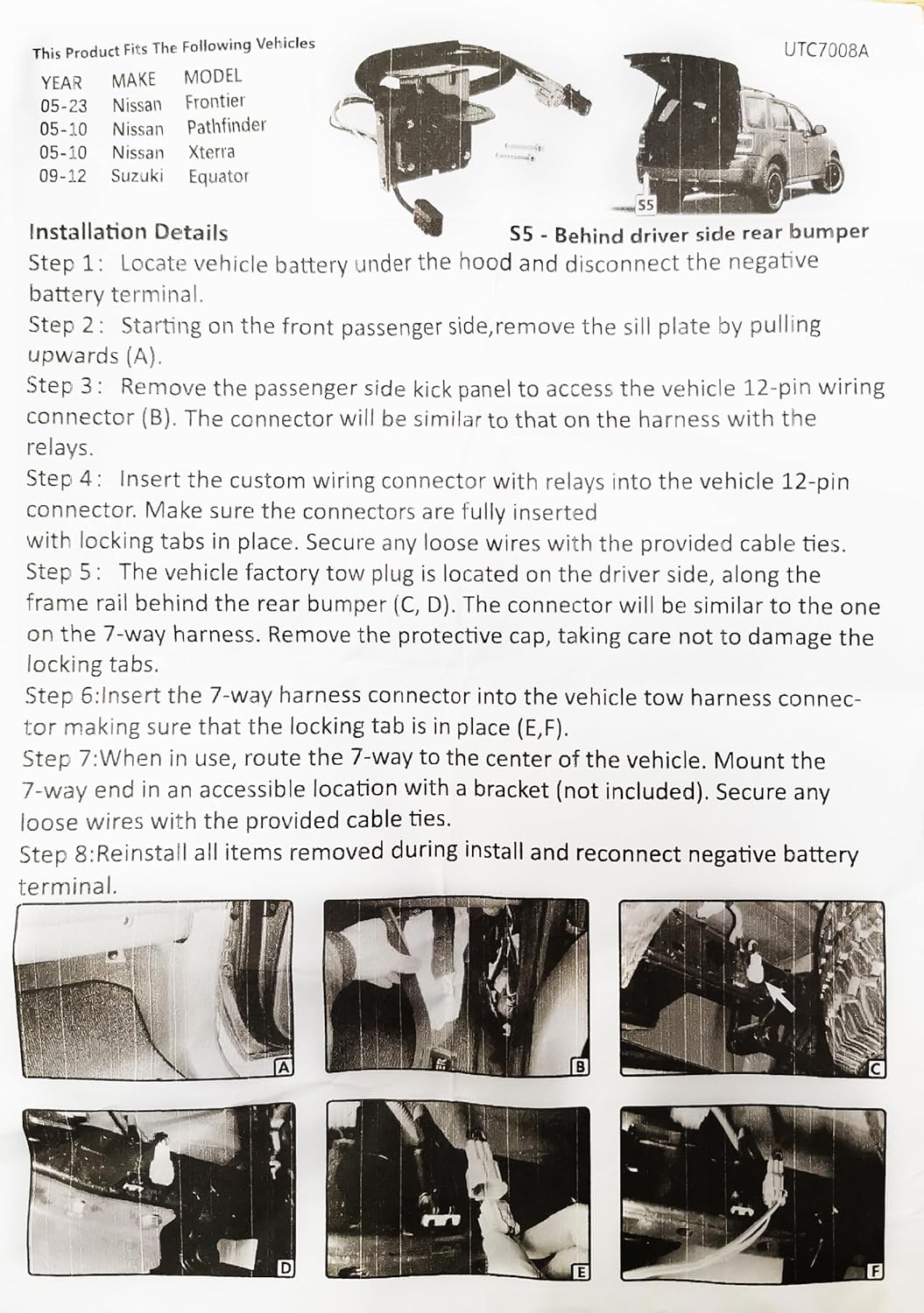 Dasbecan 4-Pin Trailer Wiring Harness Kit 118869 Compatible with 2017-2023 Tesla Model 3 2020-2023 Tesla Model Y Flat Trailer Connect Towing Hitch Wiring