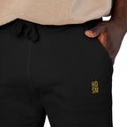 HDSM Embroidered Minimalist Bear Fleece Sweatpants — Cozy Casual Lounge Joggers