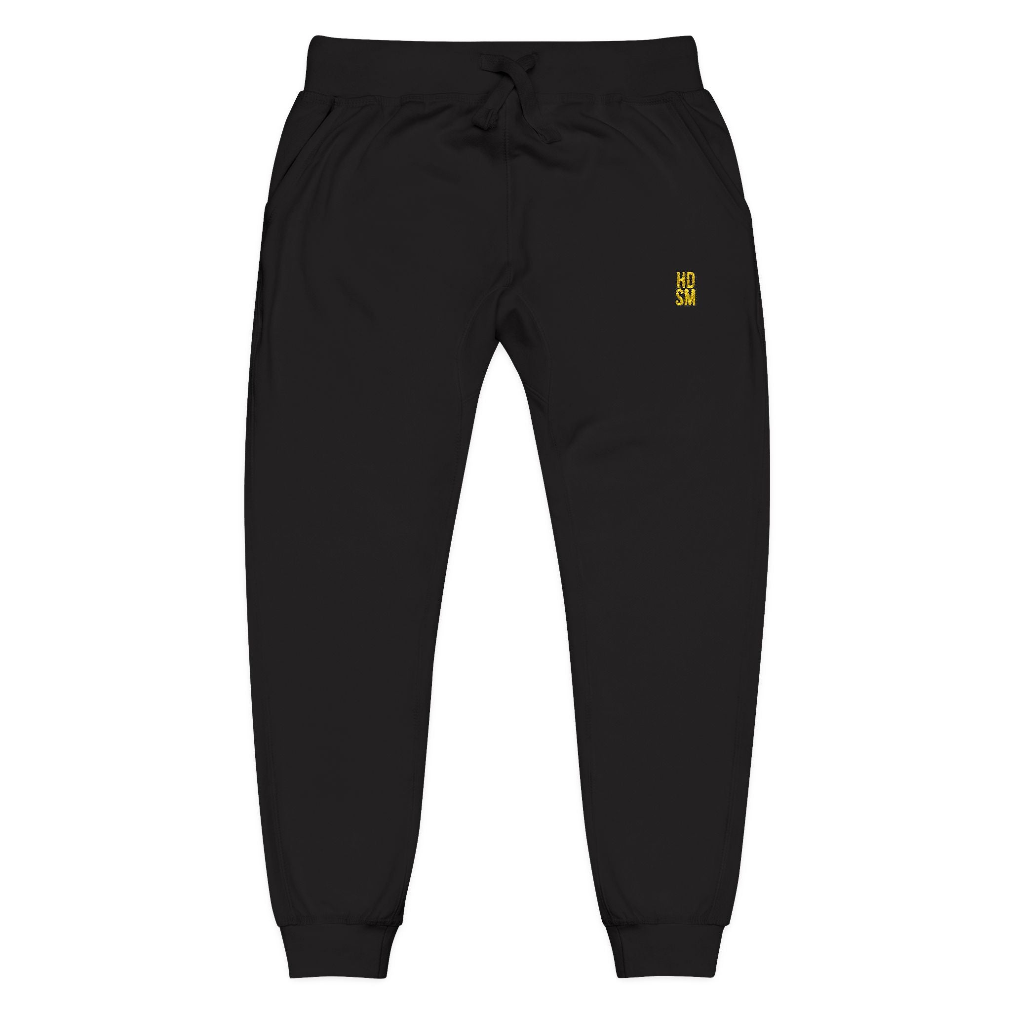 HDSM Embroidered Minimalist Bear Fleece Sweatpants — Cozy Casual Lounge Joggers