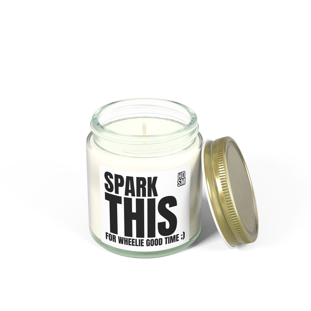 Spark This For Wheelie Good Time | Scented Candle - | Gift for Bikers, Home Decor, Relaxation, Fun Events