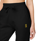 HDSM Embroidered Minimalist Bear Fleece Sweatpants — Cozy Casual Lounge Joggers